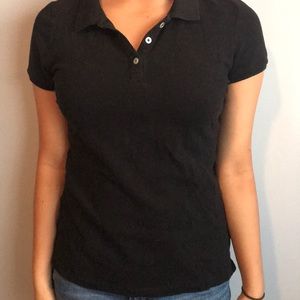 Black collared shirt